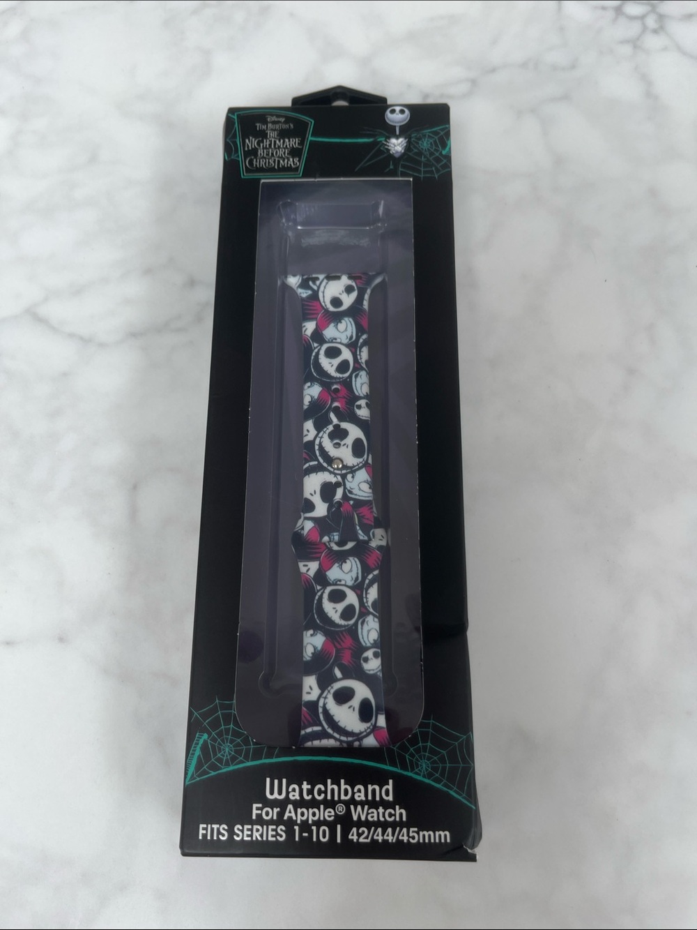 Disney The Nightmare Before Christmas Black & Pink Apple Watch Band